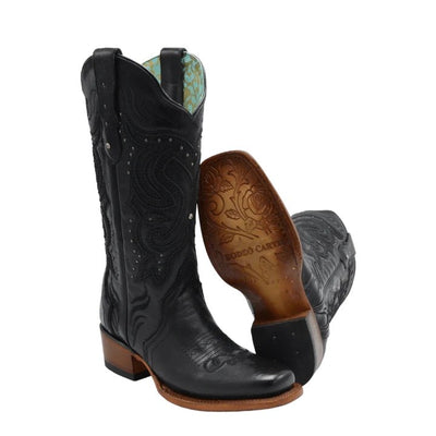 Botas de Cuero Horma Rodeo para Mujer Color Negro JB-STEPHANIEBLACK 4   - from alligatorwarehouse.com