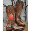 Botas de Cuero Lijado para Mujer en Horma Rodeo Color Tan Q3226231L 5   - from alligatorwarehouse.com