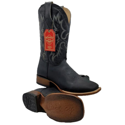 Botas de Cuero Original Horma Rodeo Cuadrada Negro 2   - from alligatorwarehouse.com