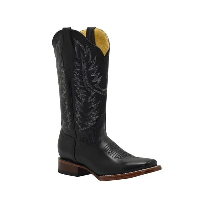 Botas de Cuero Original Horma Rodeo para Mujer Color Negro JB-16-10N