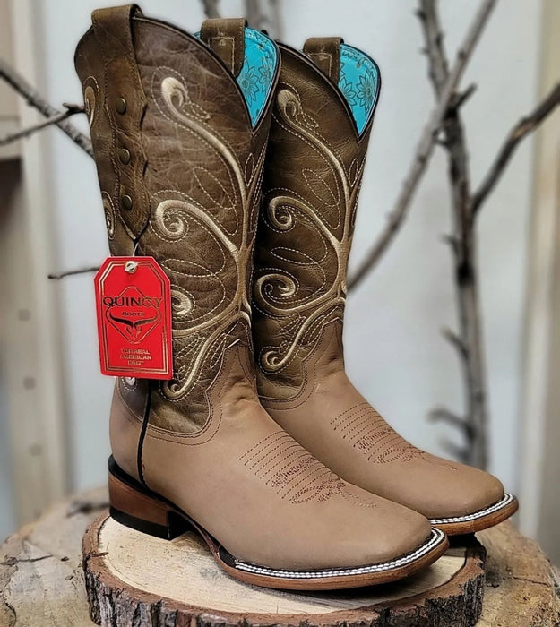 Botas de Cuero Original para Mujer en Horma Rodeo Color Tan 2   - from alligatorwarehouse.com