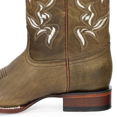 Botas de Cuero Rage Horma Rodeo Cuadrada para Dama Color Miel 4 LAB-322N9951-050  - from alligatorwarehouse.com