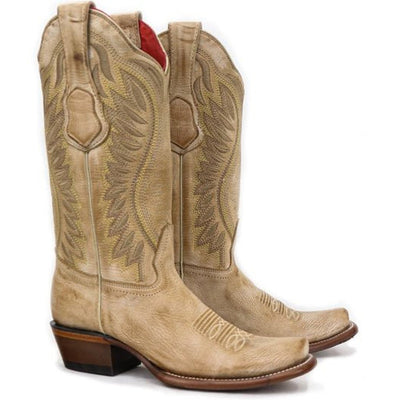 Botas de Cuero Vintage en Horma Dubai para Dama Color Miel LAB-39N3651