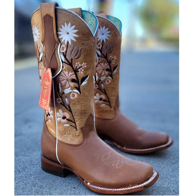 Botas de Cuero Volcano para Mujer en Horma Rodeo Color Miel 1   - from alligatorwarehouse.com