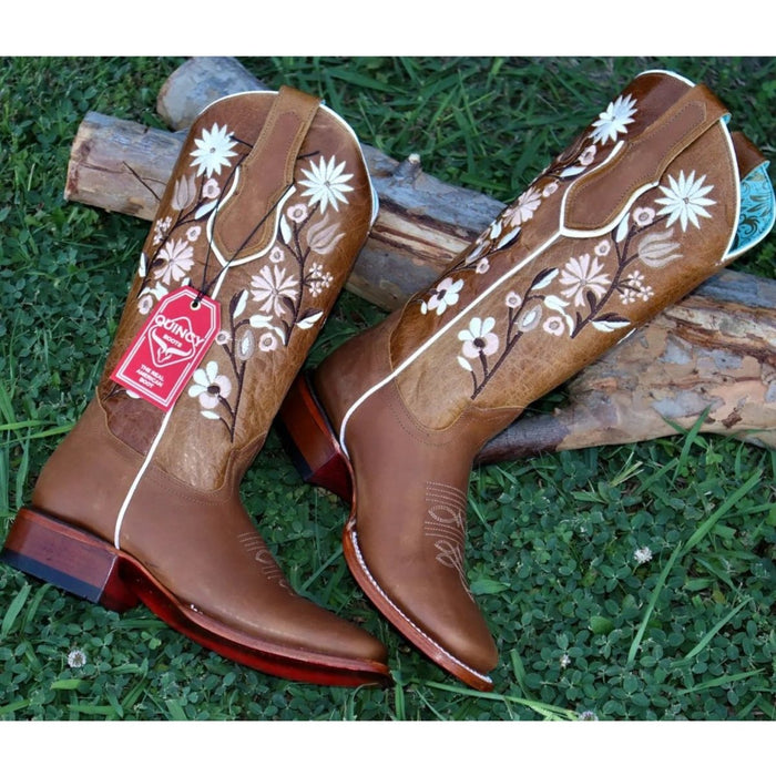 Botas de Cuero Volcano para Mujer en Horma Rodeo Color Miel