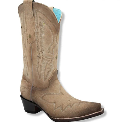 Botas de Gamuza Original para Mujer en Punta Recortada Arena 1   - from alligatorwarehouse.com