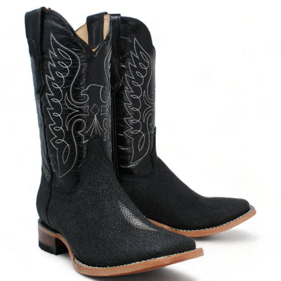 Botas de Mantarraya PS Grabada Horma Rodeo Cuadrada 1   - from alligatorwarehouse.com