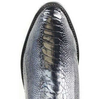 Botas de Pata de Avestruz Punta Oval Color Negro LAB-650505 5 LAB-650505-060  - from alligatorwarehouse.com