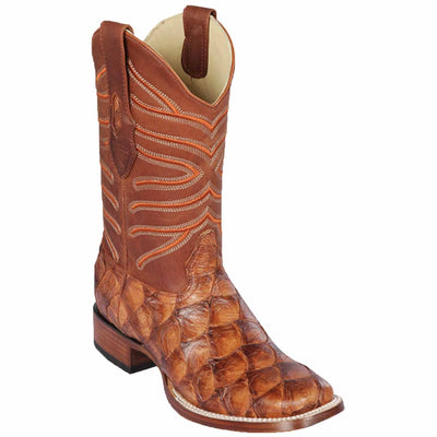 Botas de Pescado Pirarucu Original en Horma Rodeo Cuadrada 3 LAB-8221065-060  - from alligatorwarehouse.com