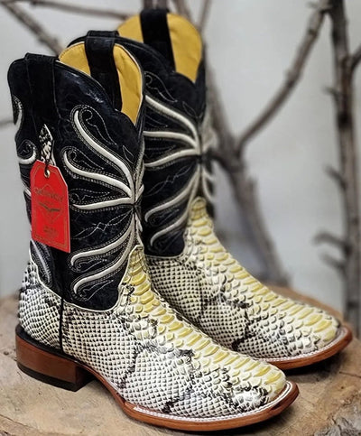 Botas de Piton Grabado Horma Rodeo Cuadrada 2   - from alligatorwarehouse.com