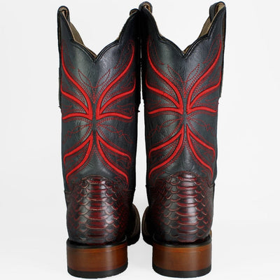 Botas de Piton Grabado Horma Rodeo Cuadrada 3   - from alligatorwarehouse.com
