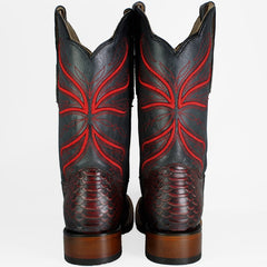 Botas de Piton Grabado Horma Rodeo Cuadrada
