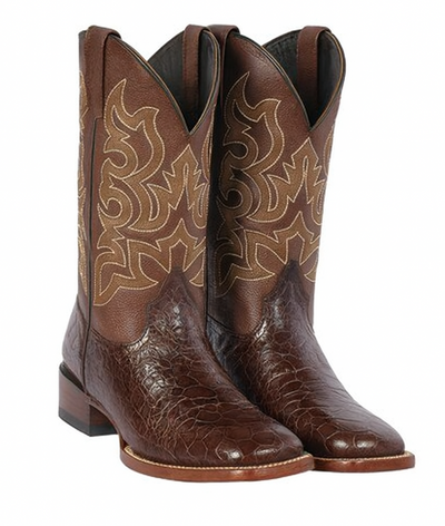 Botas de Tortuga Grabada Horma Rodeo Cuadrada