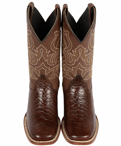 Botas de Tortuga Grabada Horma Rodeo Cuadrada
