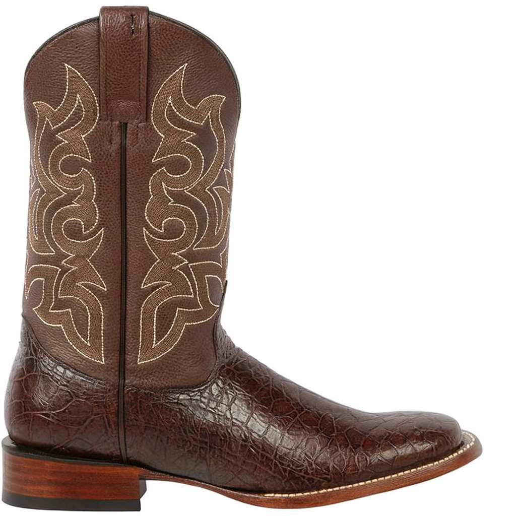 Botas de Tortuga Grabada Horma Rodeo Cuadrada