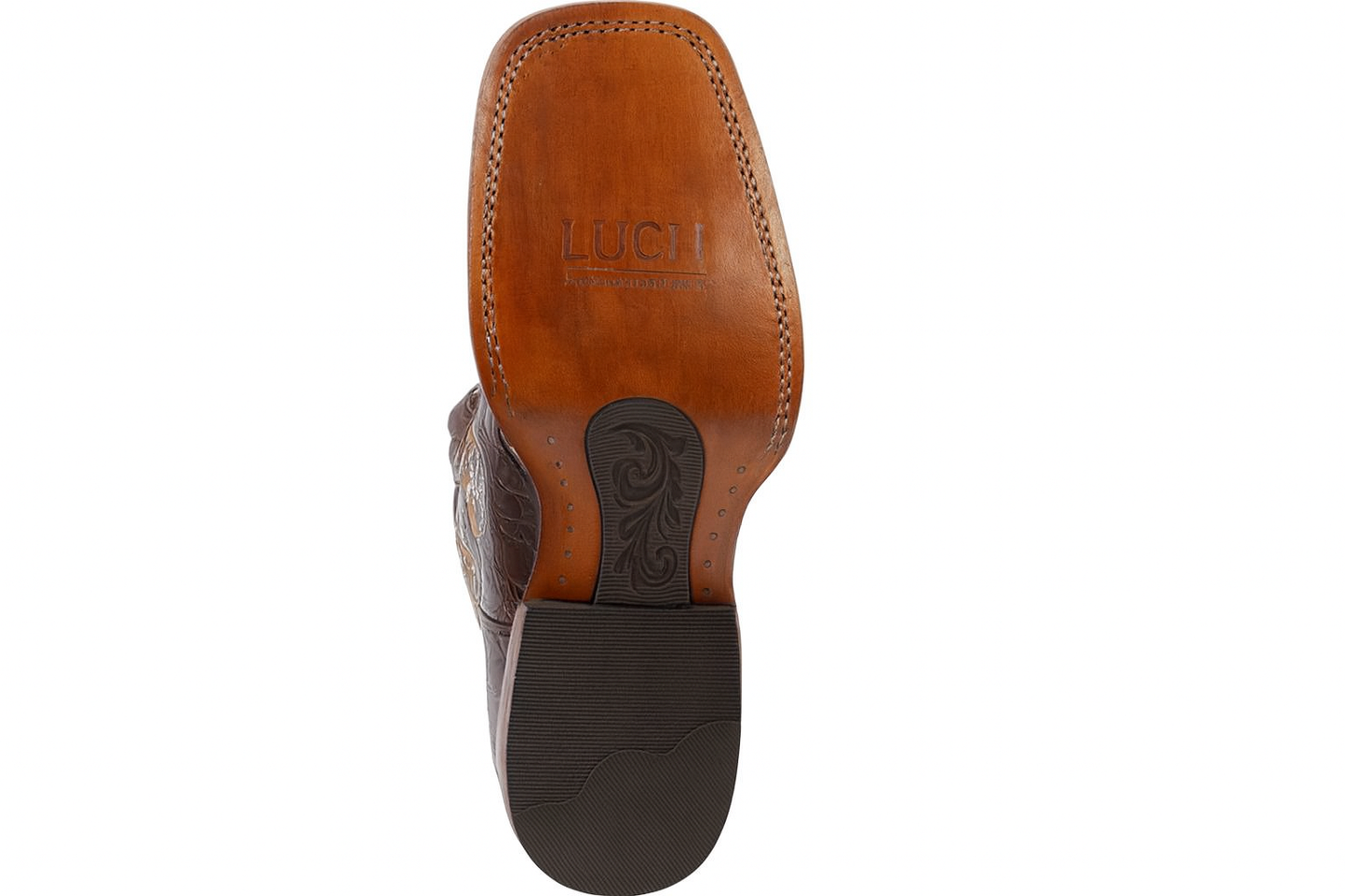 Botas de Tortuga Grabada Horma Rodeo Cuadrada