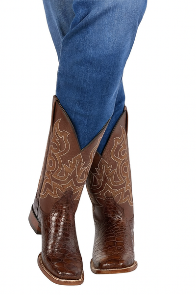 Botas de Tortuga Grabada Horma Rodeo Cuadrada 9   - from alligatorwarehouse.com
