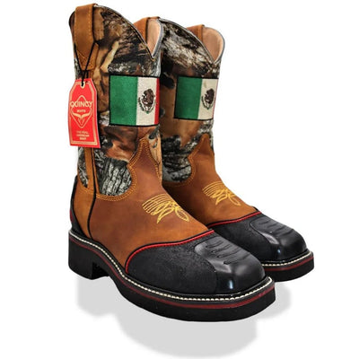 Botas de Trabajo Bandera de Mexico con Casco de Acero 2   - from alligatorwarehouse.com
