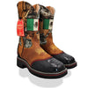 Botas de Trabajo Bandera de Mexico con Casco de Acero 2   - from alligatorwarehouse.com