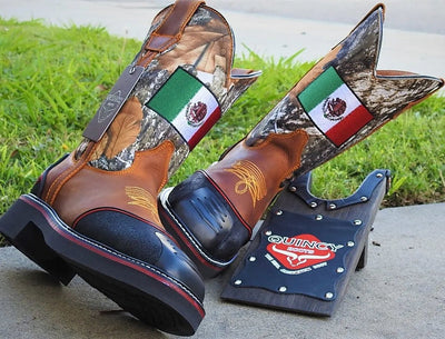 Botas de Trabajo Bandera de Mexico con Casco de Acero 5   - from alligatorwarehouse.com