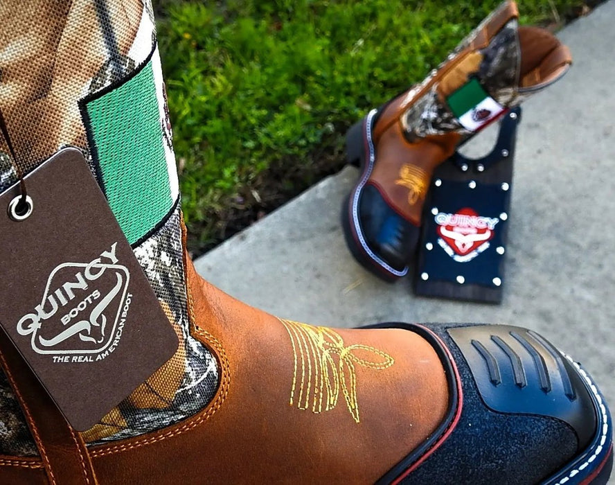 Botas de Trabajo Bandera de Mexico con Casco de Acero 4   - from alligatorwarehouse.com