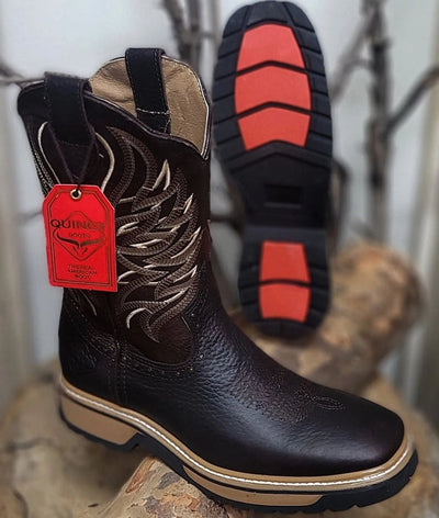 Botas de Trabajo Horma Rodeo Suela Doble Densidad Color Chocolate 1   - from alligatorwarehouse.com