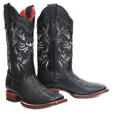 Botas Vaqueras de Cuero Vergel en Punta Cuadrada para Dama LAB-3228905 1 LAB-3228905-050  - from alligatorwarehouse.com