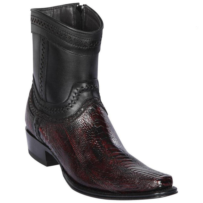 Botin Avestruz Pata Original Horma Europea Cuadrada LAB-76B0518
