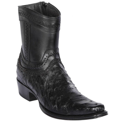 Botin Avestruz Piel Original Punta Europea LAB-76B0305