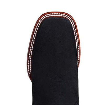 Botines Charros de Gamuza Punta Cuadrada Color Negro LAB-82B6305 4 LAB-82B6305-060  - from alligatorwarehouse.com
