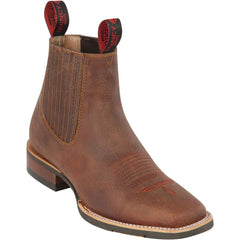 Botin Charro Quincy con Punta Cuadrada y Suela de Hule