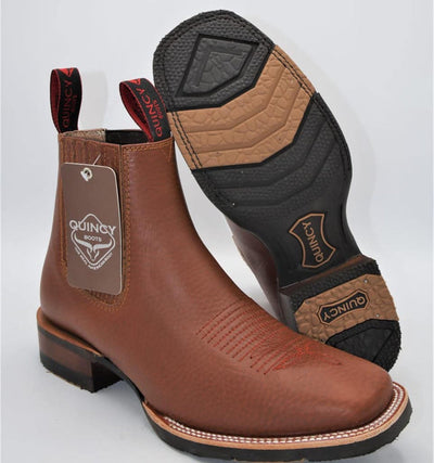 Botin Charro Quincy con Punta Cuadrada y Suela de Hule 1   - from alligatorwarehouse.com