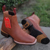 Botin Charro Quincy con Punta Cuadrada y Suela de Hule 4   - from alligatorwarehouse.com