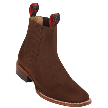 Botin Charro Quincy de Gamuza con Punta Cuadrada