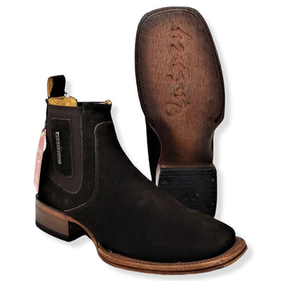 Botin Charro Quincy Nobuck con Punta Cuadrada 1   - from alligatorwarehouse.com