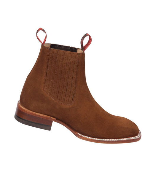 Botin Charro Quincy Nobuck con Punta Cuadrada