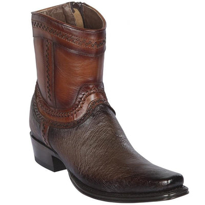 Botines de Avestruz Panza Original Punta Europea Cuadrada LAB-76B9716 1 LAB-76B9716-060  - from alligatorwarehouse.com