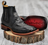 Botin de Cocodrilo Grabado con Punta Cuadrada 7   - from alligatorwarehouse.com