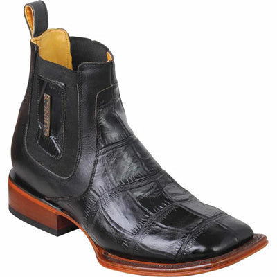 Botin de Cocodrilo Grabado con Punta Cuadrada 9   - from alligatorwarehouse.com