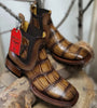 Botin de Cocodrilo Grabado con Punta Cuadrada 4   - from alligatorwarehouse.com