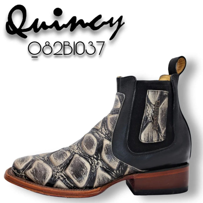 Botines de Pescado Grabado con Punta Cuadrada 6   - from alligatorwarehouse.com