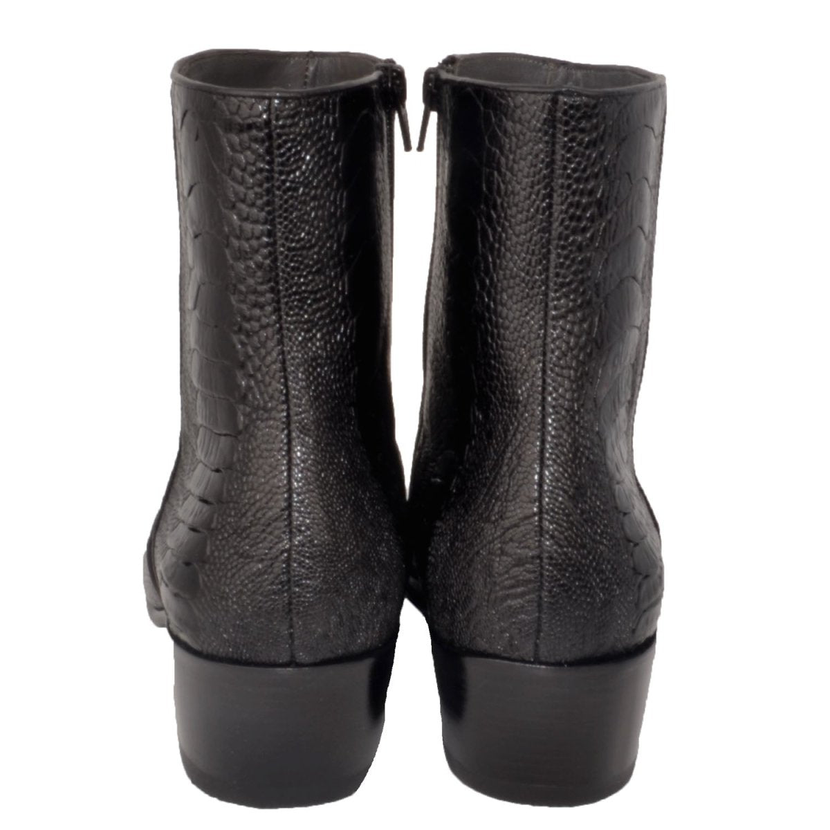 Botines Piel Avestruz Pata Horma Puntal LAB-630505