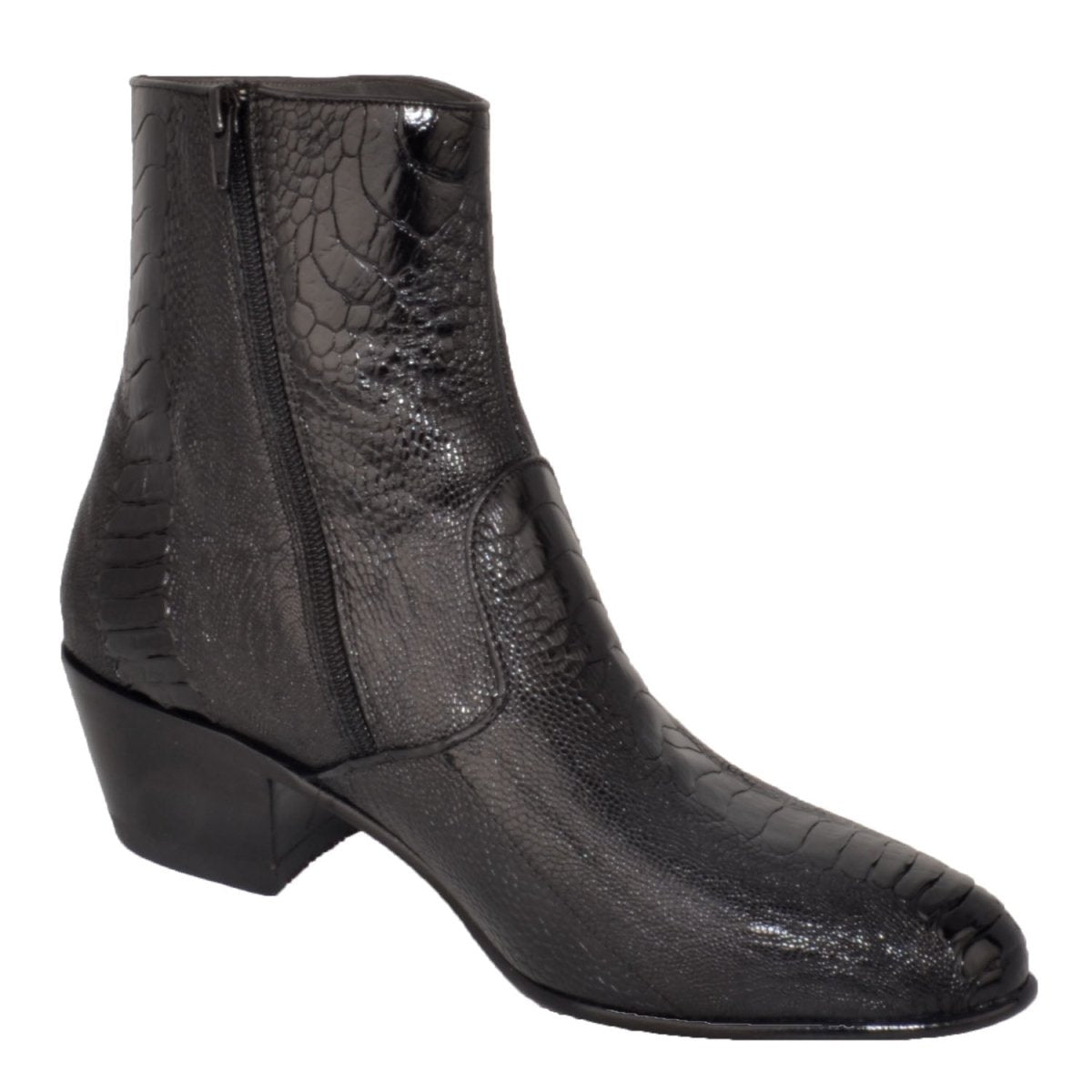 Botines Piel Avestruz Pata Horma Puntal LAB-630505