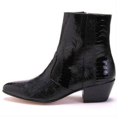 Botines Piel Avestruz Pata Horma Puntal LAB-630505 7 LAB-630505-060  - from alligatorwarehouse.com