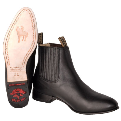 Botines Charros de Piel de Venado Original Color Negro LAB-615105 5 LAB-615105-060  - from alligatorwarehouse.com