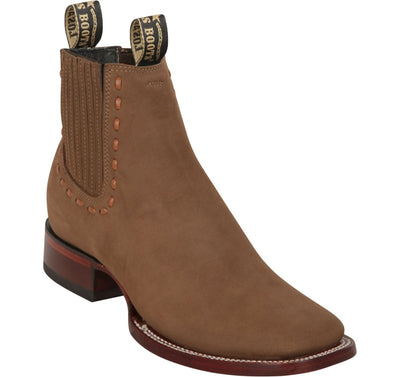 Botines Charros de Cuero Original Punta Cuadrada para Mujer Color Tan LAB-32B6231 1 LAB-32B6231-050  - from alligatorwarehouse.com