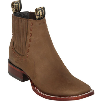 Botines Charros de Cuero Original Punta Cuadrada para Mujer Color Taupe 32B6261 1 LAB-32B6261-050  - from alligatorwarehouse.com