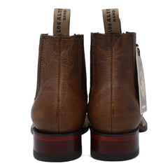 Botines Charros de Cuero Rage Punta Cuadrada Color Nuez LAB-82B9940
