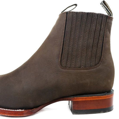 Botines Charros de Gamuza Punta Cuadrada Los Altos Boots Color Cafe LAB-82B6307 2 LAB-82B6307-060  - from alligatorwarehouse.com