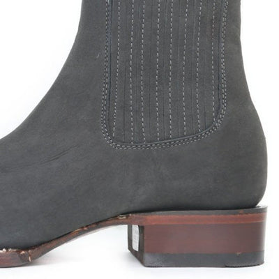 Botines Charros de Gamuza Punta Cuadrada Los Altos Boots Color Gris LAB-82B6309 3 LAB-82B6309-060  - from alligatorwarehouse.com